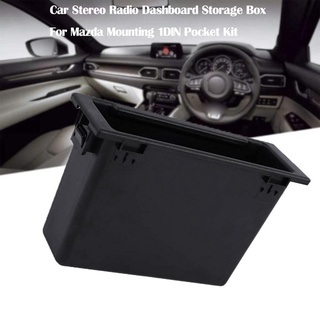 coche estéreo radio salpicadero caja de almacenamiento de montaje 1din kit de bolsillo caja de almacenamiento accesorios interior para mazda