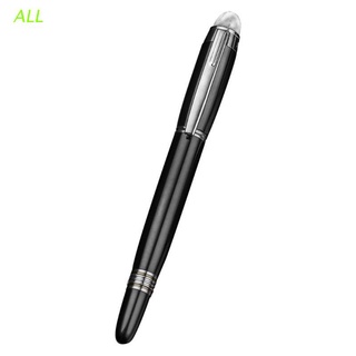 Todo bolígrafo de Metal de tinta negra de 0.5 mm, cabeza de cristal, firma, regalo para estudiantes, oficina, papelería