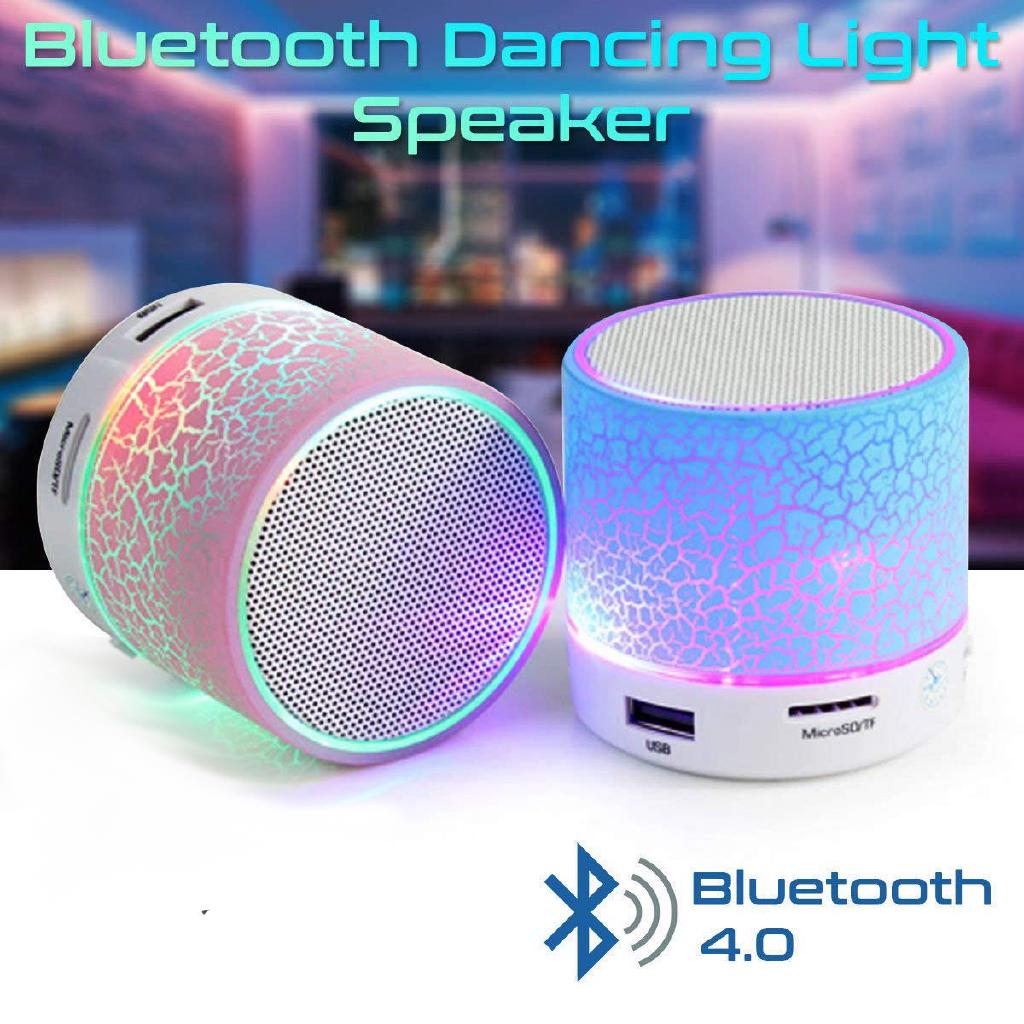 Mini Altavoz Bluetooth Portátil Con Luz LED Colorida Soporte USB/AUX/Tarjeta TF/FM (1)