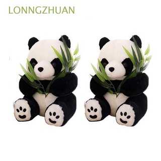 lonngzhuan cumpleaños de felpa panda niños bebé presente muñeca animales de peluche regalo de navidad suave juguete de tela de rodillas sentado encantador oso lindo de dibujos animados almohada