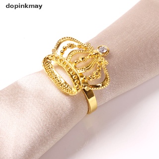 dopinkmay corona servilleta anillo metal tejido anillo hebilla boda banquete mesa decoración co (8)