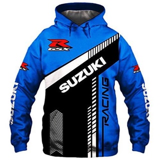 2021 primavera y otoño nueva Suzuki sudadera con capucha impresión 3d deportes cobertura motocicleta chaqueta hip-hop street top trend