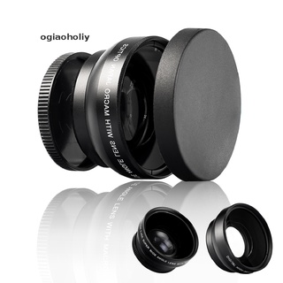 ogiaoholiy 52 mm digital hd 0.45x super gran angular macro lente para canon nikon sony pentax co