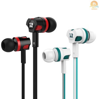 Langsdom JM26 - auriculares intrauditivos con cable, estéreo, auriculares con Contol en línea y micrófono para iOS, Android, color blanco y azul (5)