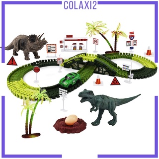 [COLAXI2] Dinosaurio juguetes carrera pista crear puente Flexible Kit para los mejores regalos niño
