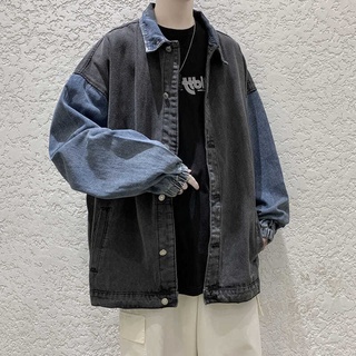 Chaqueta de mezclilla de los hombres - primavera jean chaqueta masculina en la primavera y el otoño en 2021, la nueva tendencia abrigo ins harajuku marca de moda joker chaqueta