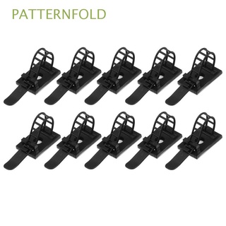 PATTERNFOLD 5/10Pcs Fixing Clip Wire Tie Car Wire Clip Cable Clips Cable Tie Wire Holder Organizer Table Desk Storage Cord Management Adjustable Electrical Equipment Supplies Self-adhesive/Multicolor
