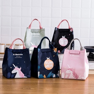 Bolsa de almuerzo insulada Enfriador térmico Solido Color Picnic Comida Box Tote llevar bolsas para las mujeres Girls