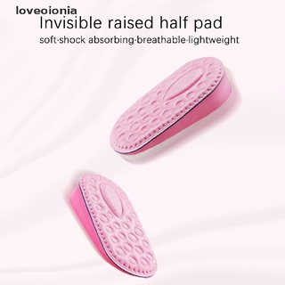 [lona] 1 par de plantillas de zapatos para mujer, transpirable, aumento de la almohadilla del talón invisible efg