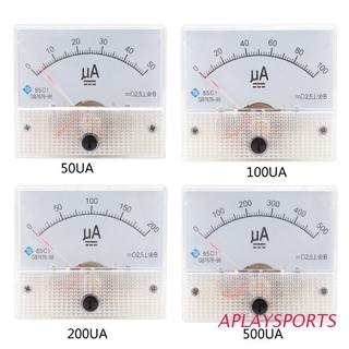 aplaysports 85c1-ua amperímetro mecánico tipo panel de corriente analógica medidor de corriente medidor de corriente dc 50/100/200/500ua