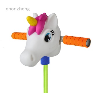 Chonzheng Scooter accesorios unicornio cabeza para niños niñas, rosa unicornio caballo cabeza ajuste Micro