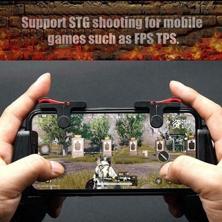2pcs teléfono móvil juego gatillo Gamepad PUBG botón mango para L1R1 Shooter controlador teclados agarre para IPhone teléfono Android (2)