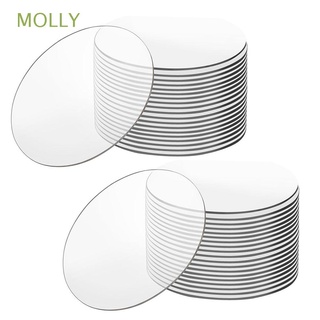 MOLLY 40pcs Home decor Transparent Smooth Circle Clear Acrylic Sheet DIY Crafts Thick Water Resistant Round Shape