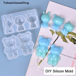 Takashiseedling/ molde de silicona en forma de oso 3D DIY resina epoxi joyería colgante decoración del hogar artesanía productos populares