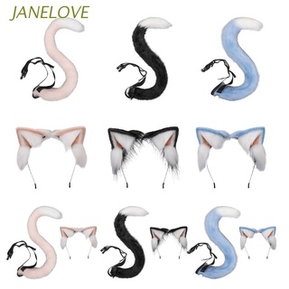 Jlove - juego de orejas de animales para la cola, diseño de felpa, accesorios de Cosplay hechos a mano