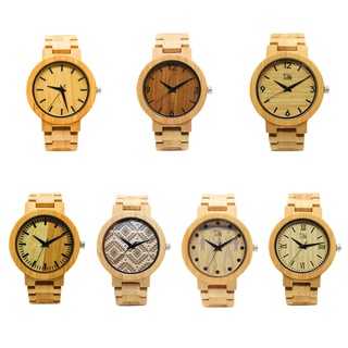 tjw simple moda hombres relojes de madera correa de madera reloj de cuarzo hombre casual reloj de pulsera
