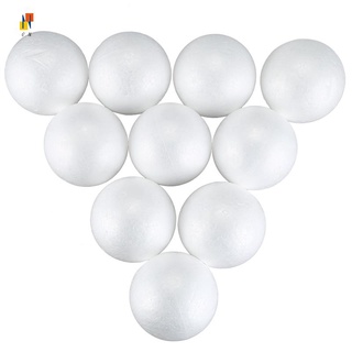 10 x bola de espuma de poliestireno decoración navideña esfera 10cm---blanco