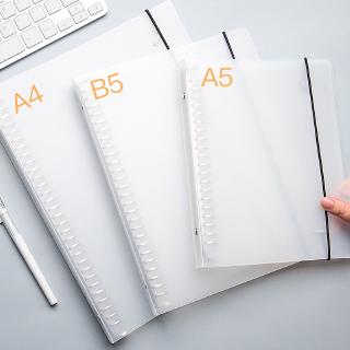 Pp mate transparente A4 A5 B5 26 agujeros de hoja suelta interior núcleo cuaderno caso Notebook Shell A4 Metal Binder Clips