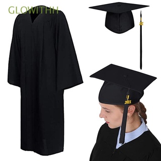 GLOWITHH Party Supplies Mortarboard Hat University Bling Removable Tassel Graduation Gown Set High School Congrats Grad Graduation Season Degree Ceremony 2021 Happy Graduation