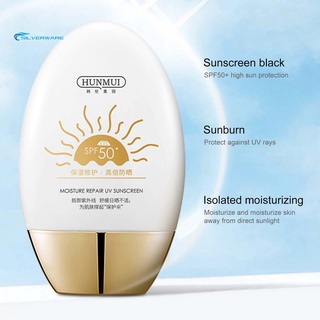stock 60ml hunmui crema solar hidratante anti-bronceamiento natural reparación de humedad uv protector solar para las mujeres (7)