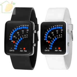 reloj de pulsera electrónico led sector binario digital impermeable moda unisex pareja relojes