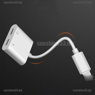 2 en 1 Dual Lightning adaptador de carga divisor de Audio Cable iPhone 7 7Pl