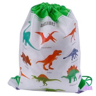 Ja dinosaurio bolsa de regalo no tejida bolsa mochila niños viaje escuela cordón bolsas