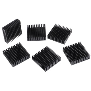 (Sunshine) 2pcs 40x40x11mm black aluminium heatsink chip thermal conductive block