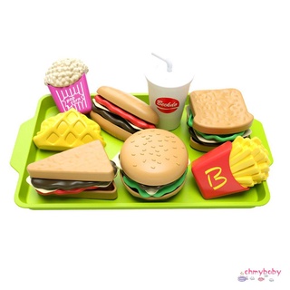 [omb] Juguetes de comida de simulación para niños/juguetes educativos para hamburguesas