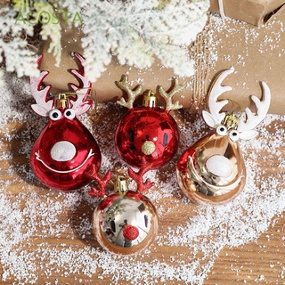 acosta 2 piezas decoraciones navideñas de plástico decoración del hogar árbol de navidad bolas adornos de año nuevo lindo alce percha ciervo suministros de fiesta