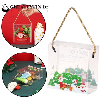 Bolsa De regalo Portátil Transparente De navidad Para dulces/galletas Apple