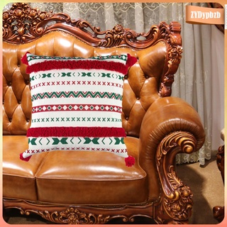 funda de almohada decorativa de algodón tejido de navidad