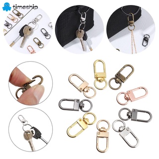 TIMESHIP 5Pcs Hardware Bags Strap Buckles Jewelry Making Hook Lobster Clasp DIY KeyChain Metal Bag Part Accessories Split Ring Collar Carabiner Snap/Multicolor
