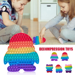 Juguete de descompresión de silicona Push burbuja Fidget sensorial juguete de pensamiento de entrenamiento juego de rompecabezas para niños adultos (1)