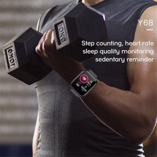 Y68s Smart Watch Fitness Tracker presión arterial Smartwatches impermeable Monitor de frecuencia cardíaca Bluetooth Smart reloj de pulsera lele (5)