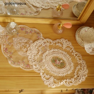 [goldensqua] 1pc mesa de comedor bordado mantel individual estilo europeo encaje tela placa estera [goldensqua] (1)
