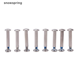 snowspring 8x/set en línea ejes de rodillos cuchillas tornillos rueda de patín pernos para skate zapatos co