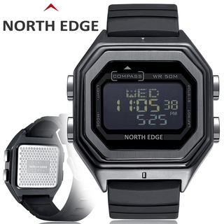 North EDGE ALPHA 2021 Smart watch 50m impermeable brújula pantalla LCD mundo hora clave sonido estilo militar reloj
