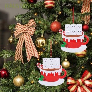 haustency diy navidad colgante decoración personalizada cuarentena decoración del hogar árbol de navidad adornos puerta colgante resina 2021 vacuna taza de café añadir nombre adorno de navidad