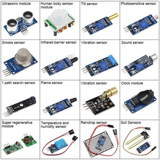 16 en 1 ules sensor kit proyecto super starter kits para arduino uno r3 mega2560 mega328 nano raspberry pi 3 2