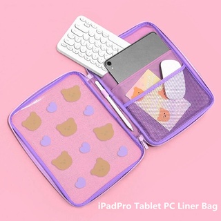 Earpearp lindo oso en transparente y colorido a prueba de golpes de 11 pulgadas iPadPro tablet forro bolsa (1)