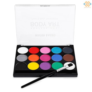 x $xin pintura profesional kit de pintura facial con base de agua de 15 colores lavable no tóxico para niños (8)