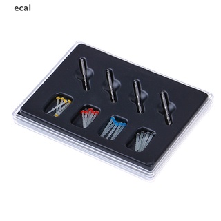 ecal 1 caja de fibra dental conjunto de fibra post y 4 taladros dentista kits de producto co