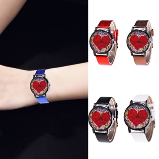 Colorful Printed Couple Quartz Watch Round Dial Watches Unisex Watches Gifts for Men Women