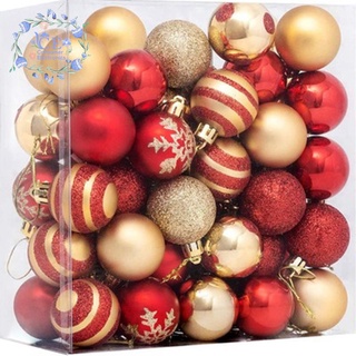 50 pzs adornos de árbol de navidad/bolas/bolas colgantes/bola de navidad para fiestas de navidad/año nuevo