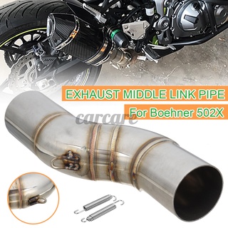 tubo medio de escape de motocicleta de acero inoxidable para boehner 502x