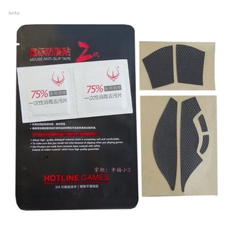 Lucky* Hotline Games Mouse Skates pegatinas laterales resistentes al sudor almohadillas antideslizantes para Razer Deathadder V2 Mini Mouse