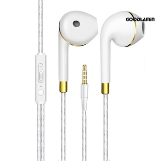 goodlamin - auriculares intrauditivos universales de 3,5 mm para teléfono móvil MP3 PC portátil con micrófono