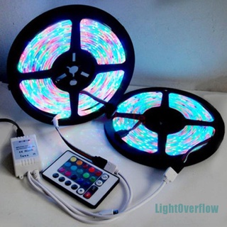 [Lightoverflow] 5M 3528 SMD RGB 600LEDs tira de luces LED lámpara 24 teclas IR mando a distancia