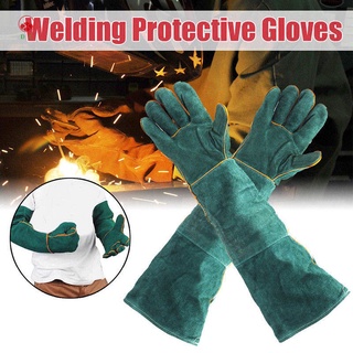1 par de guantes de soldadura eléctricos resistentes a altas temperaturas soldadores largos 60 cm